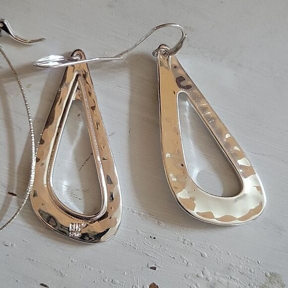 Set of two silver winter earrings - Picture 3 of 7